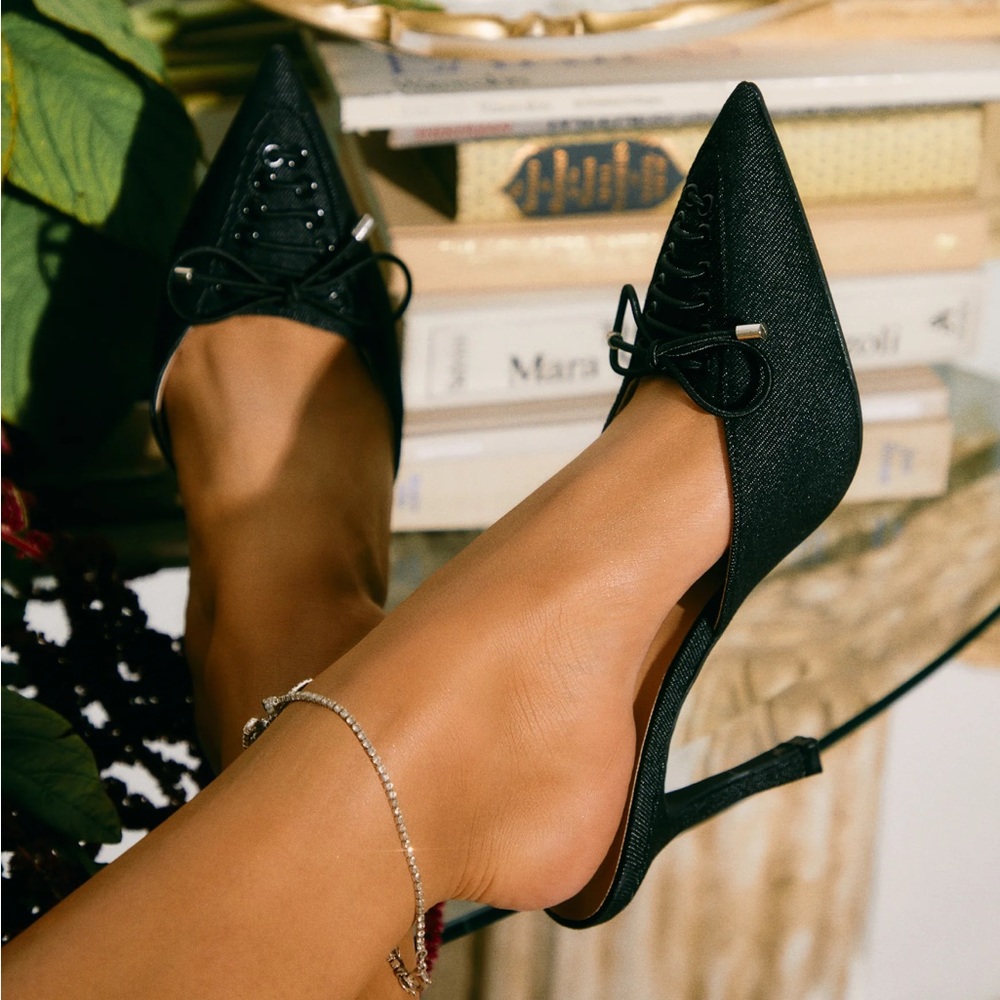 Pointed Toe Mule Heels